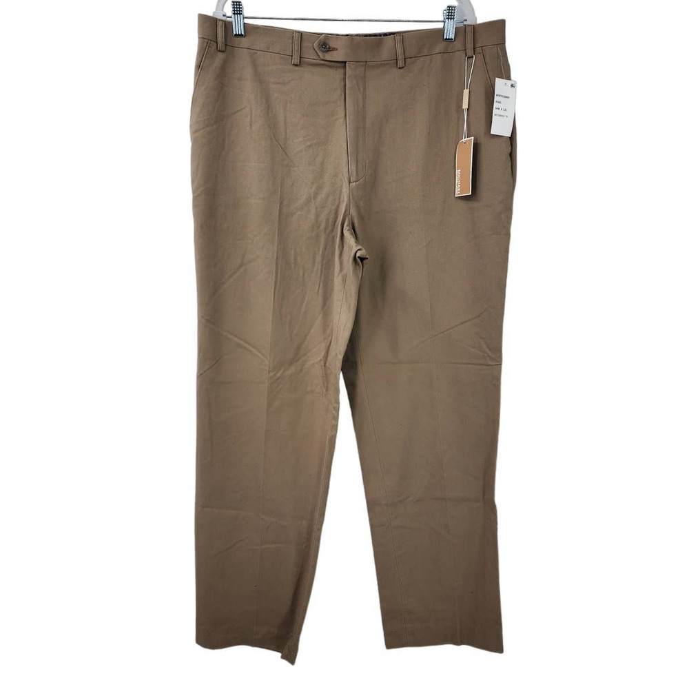 New NWT Men's Michael Michael Kors Khaki‎ Pants Size 38 X 32 Dress Pants Khaki